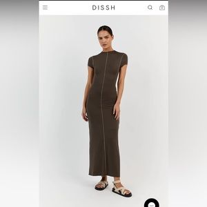 DISHH soho dress in olive, size small